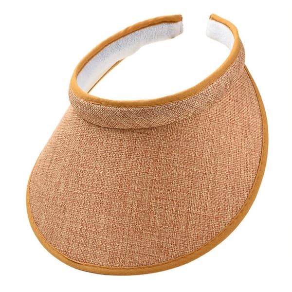 Kvinders bredskyggede solhat, bærbar stråhat, solbeskyttelse, strandhat, sommermode lilla;