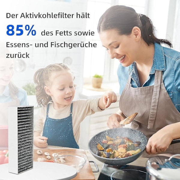4 stk. aktivt kulfilter til emhætte Siemens Hz9vrcr0 17004796 / Bosch Hez9vrcr0 17004805 / Neff Z821vr0 17004806, Gaggenau CA282111