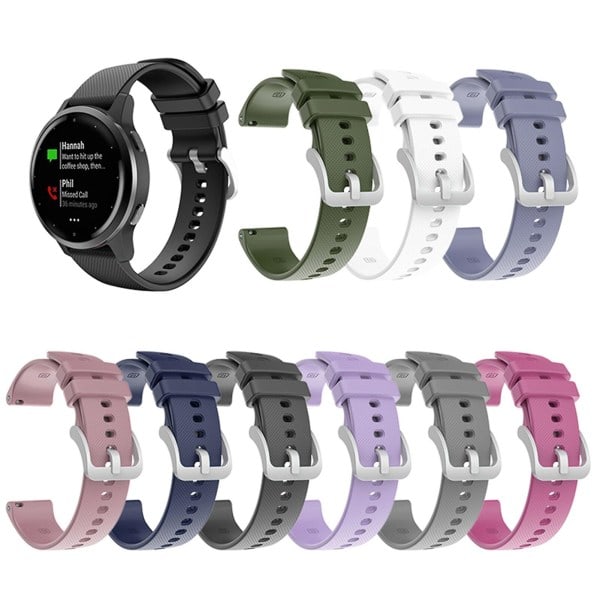 Til Garmin Vivoactive 4s/vivomove 3s Sølvspænde Udskiftningsurrem 18mm Wearables Ur