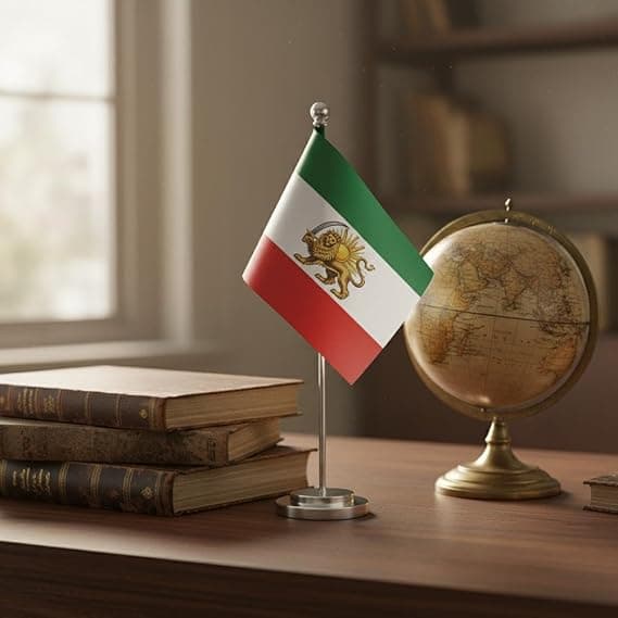 Iran flag table flag small single pole flag stand table decoration