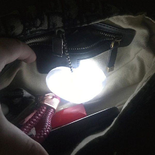 Pengepung Lampe Hjerteformet Håndtaske Lysføler Aktiveret, Automatisk Belysning Af Din Taske Ved Berøring, Bedste Gaver Til Kvinder, Mor, Venner