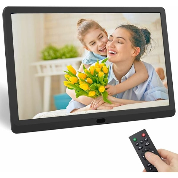 Digital fotoramme, 10 tommer med Full HD-videostøtte og automatisk rotasjonsfunksjon, inkluderer gratis 32 GB USB-minne for uendelig foto- og videolagring