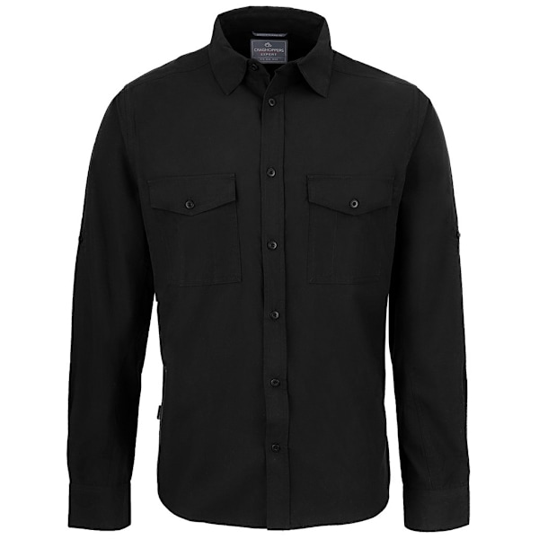 Craghoppers Herre Expert Kiwi Langermet Skjorte M Svart Svart Black M