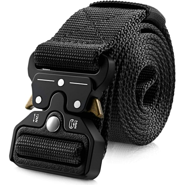 Taktisk Belte, Unisex Militærbelte med Metallspenne, Nylonbelte for Utendørs, Arbeid, Militær, Fritid, Jakt