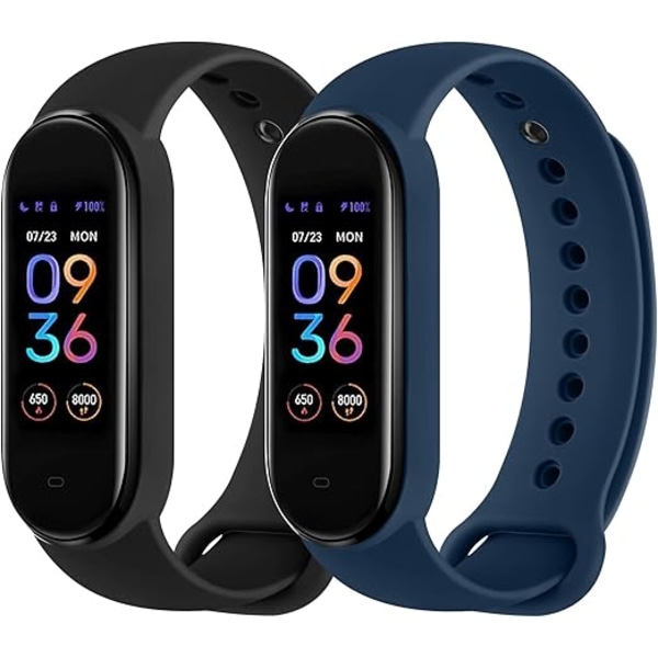 Armband till Xiaomi Mi Band 5/6, Klassiska och färgglada mjuka silikonarmband som ersättning för Amazfit Band 5.