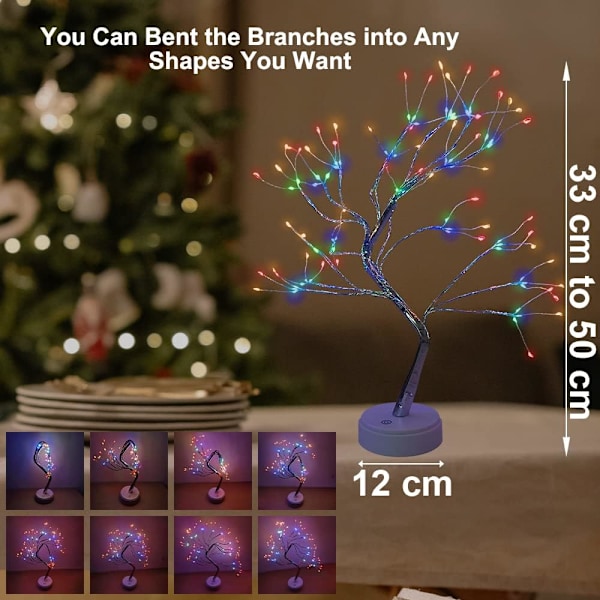 Monivärinen LED-puuvalaisin kaukosäätimellä, 108 säädettävää sisäkäyttöön tarkoitettua valosarjaa f-FQ2- Material: Polyester Material: Polyester