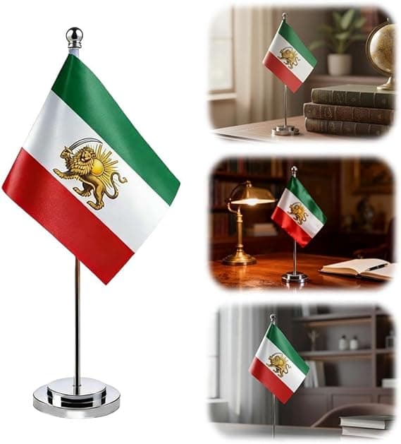 Iran flag table flag small single pole flag stand table decoration
