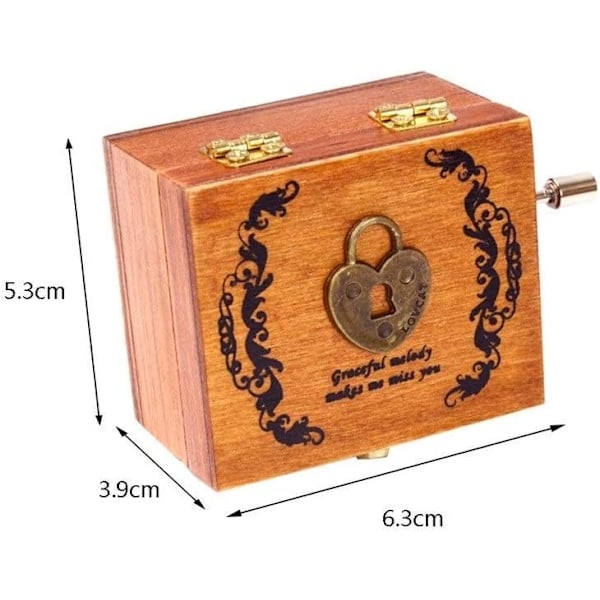 Retro Musikkboks Manuell Musikkboks Mini Musikkboks Kreativ Bursda-X71-