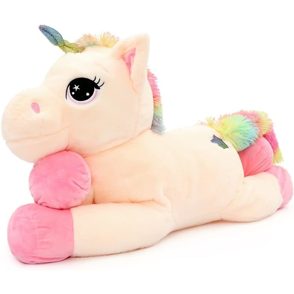 32 tommer Stor Enhjørning Kosedyr, Beige Giant Unicorn Gosedyr