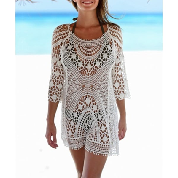 Dame Strandkjole Rygløs Bikini Cover Up-X71-