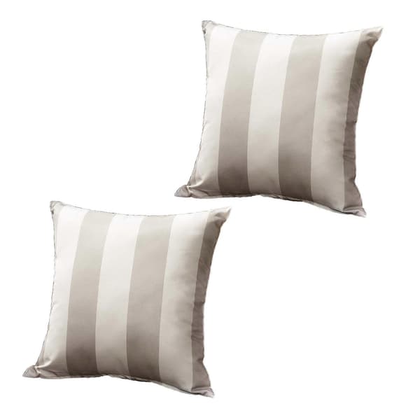 2 Pcs Waterproof Outdoor Pillow Covers, Durable, Washable, Colorfast, Quick-Drying Fabric, Breathable Pillowcases Jikaix Grey