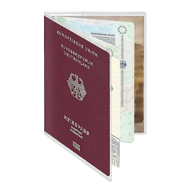 5-pakkipassinsuojus, läpinäkyvästä muovista valmistettu passinsuojus, vakiokokoisille passeille, RFID-ID-kortinsuojus