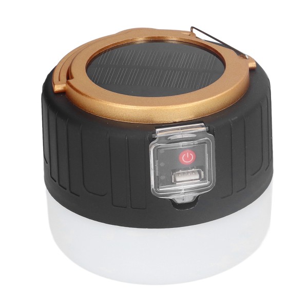 LED-campinglykta USB-gränssnitt Multifunktionell solcells-LED-campinglampa för nödavbrott BBQ-vandring