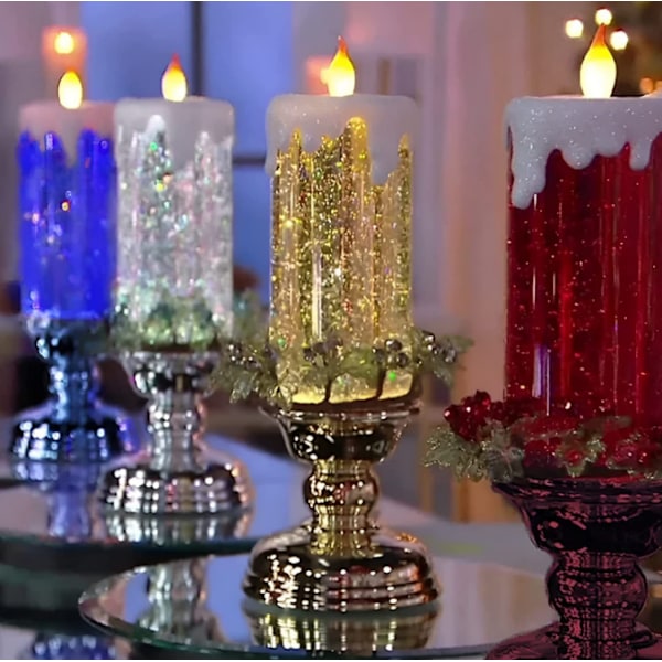 Flamlösa ljus, LED-blinkande ljus för jul