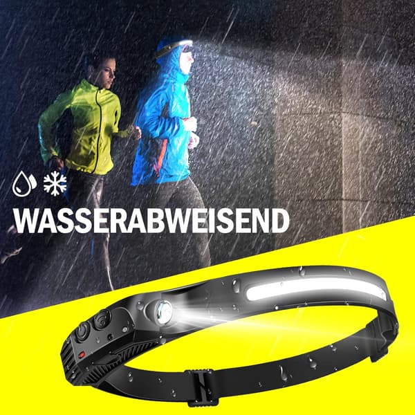 2 stk. indre front LED oppladbar strøm, USB-lys, Gopeam hodelykt 230 håndfri hodelykt campinglampe