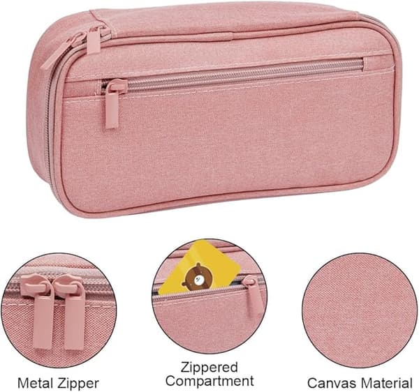 Large Pencil Case, High Capacity Pencil Case, Pencil Case, Highlighter Case Storage Pencil Pouch Black