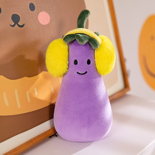 Jellycat plysjdukke serie dyr capybara plysjdukke dukke plysjleke grossi 20cm earmuffs eggplant