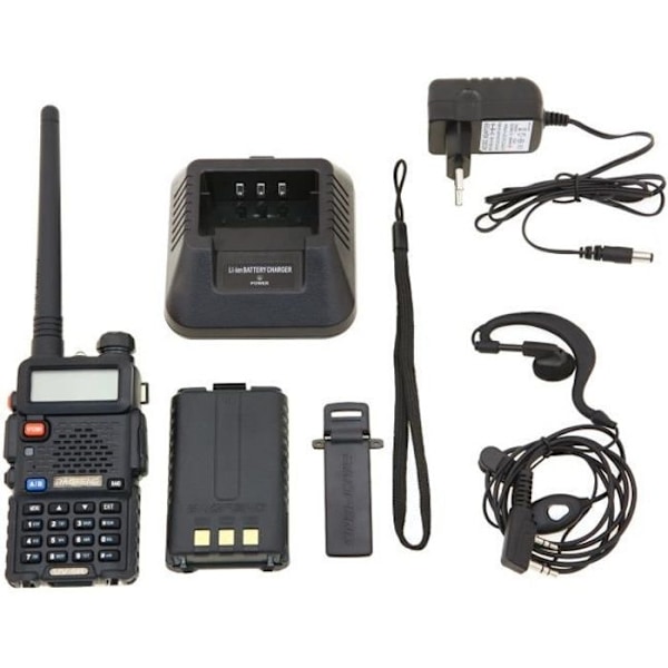 Baofeng UV-5R Walkie Talkie FM VHF/UHF Dobbelt Bånd Radio, Di - Perfet