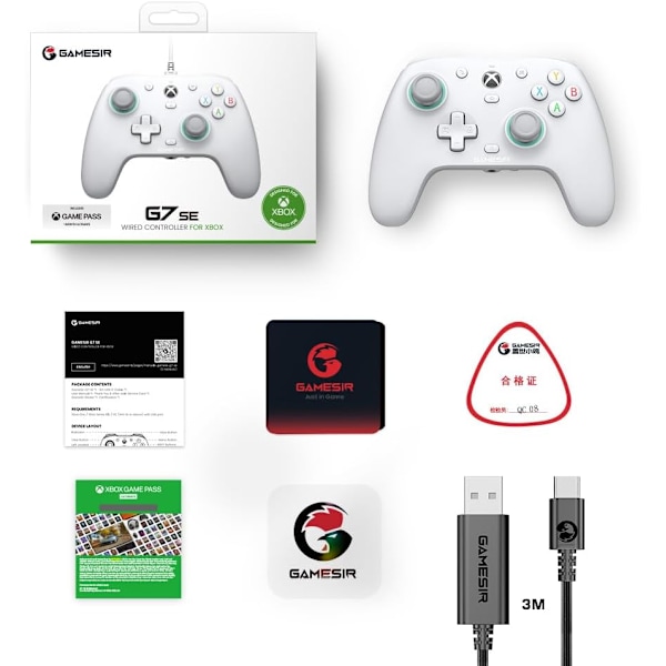 G7 SE Trådløs håndkontroll for Xbox Series X|S, Xbox One og Windows 10/11, Plug and Play-spillkontroll med Hall-effekt-joysticks/Hall-trigger