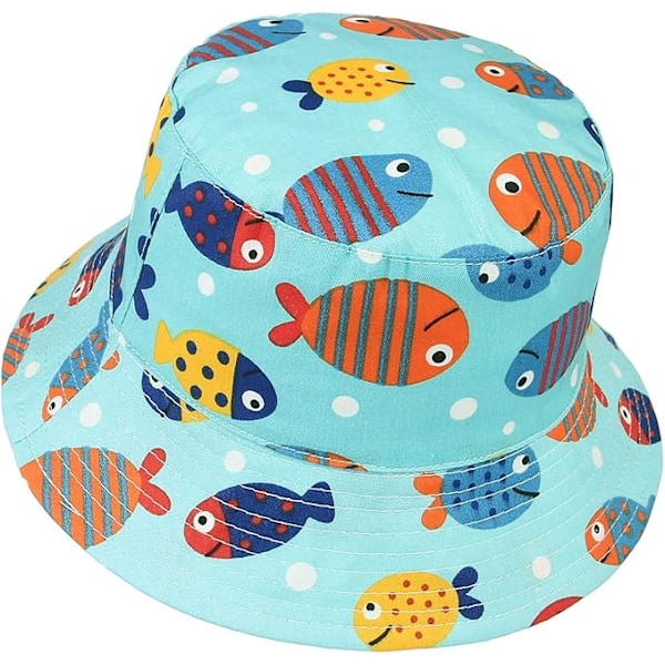 Solhatt baby pojke barnhatt sommarhatt flicka (undervattensvärld)-X71-