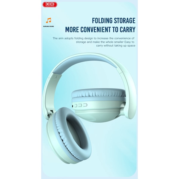 Bluetooth V5.0 Stereo Langattomat Kuulokkeet, 16 Tunnin Musiikkiaika XO