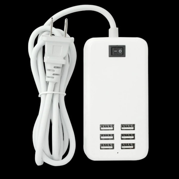 Virtalähde USB-hubi, alumiini 6-portinen USB-virta ulkoisella