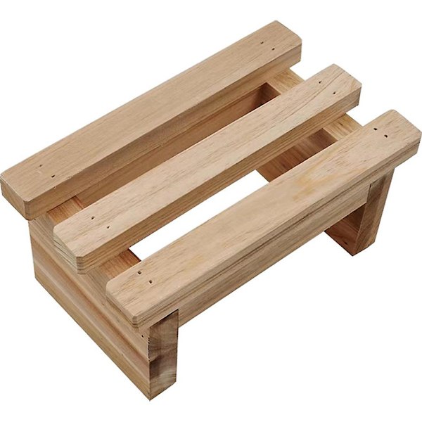 Trinnpall for voksne, liten trepall, pall med tresete, fotpall, pall for barn, pall for barn