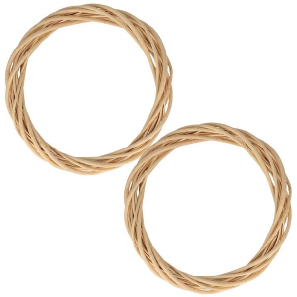 2 dekorativa flätade kransar 30 cm