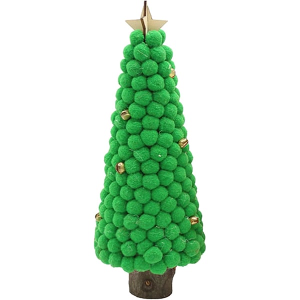 26 cm Konstgjord Miniatyr Julgran med Träfot-X71-