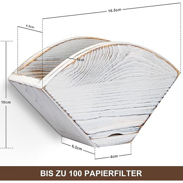 1 kpl seinäasennuskahvipaperiteline, kahvipaperiteline