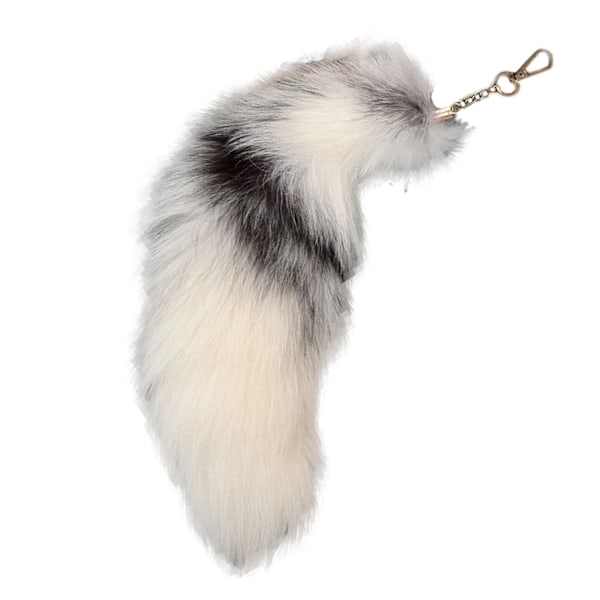 Therian Tail Plysch Nøkkelring Langt Henge Cosplay Hale Dyr Bilnøkkelring 38-40CM