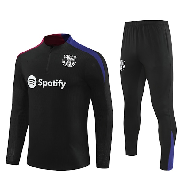 Barcelona Drakter, Fotballtreningsklær, Langermet Sett for Voksne og Barn, Høst- og Vintertreningsklær for Barcelona E E E 12