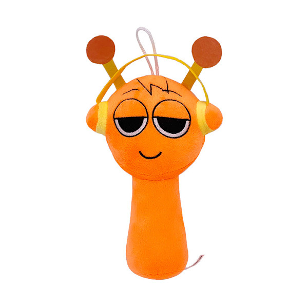 Xbi - Ny för 2025 Sprunki Plysch Rytmlåda Plyschleksak Dock Tangerine head (20cm 60g)