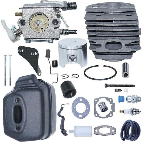 Yhteensopiva Husqvarna 55 51 -moottorisahan osien kanssa 46 mm:n sylinterisarja 503609171 501766605 503218202 503281504-XF11-