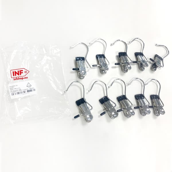 Hanger with clip Stainless steel 20-pack 458