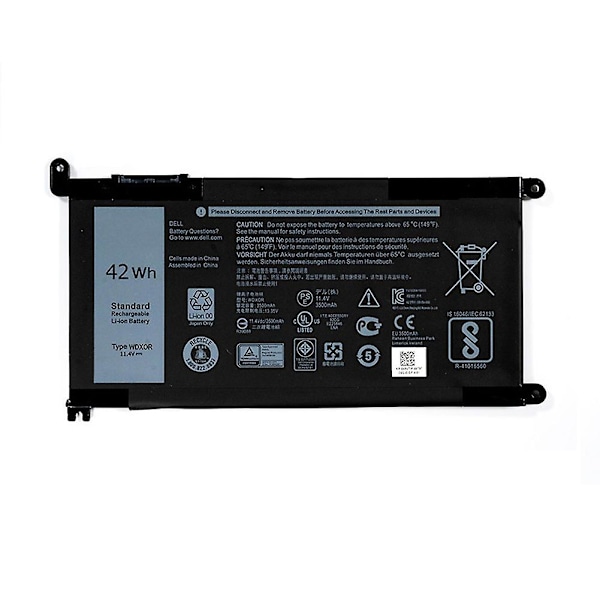 11,4v 42wh Wdx0r Laptop-batteri til 14 5368 5567 7560 5767 7472 7460 7368 7378 5565 3488 3580