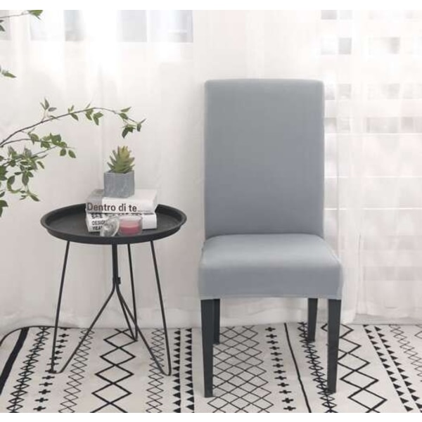 2-pack - Stolsöverdrag / Överdrag för stol - Sammet Grey grå