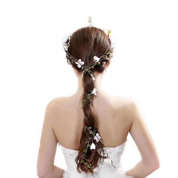 Falsk Rattan Blomsterkrone Hodebånd Tiara Halskjede Belte Party