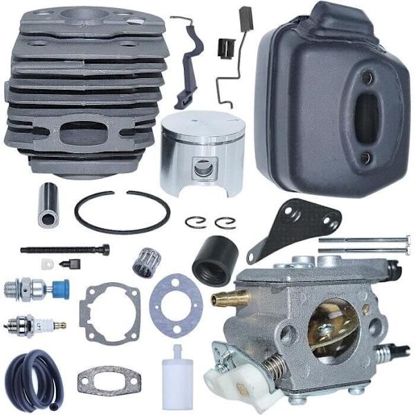Yhteensopiva Husqvarna 55 51 -moottorisahan osien kanssa 46 mm:n sylinterisarja 503609171 501766605 503218202 503281504-XF11-