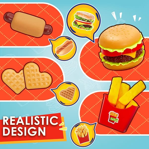 Barnköksleksaker Mat Leksak Matlagning Hamburger Pedagogiskt Set Rollspel