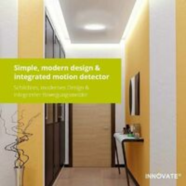 LED Loftlampe med Bevægelsessensor Automatisk Lysarmatur til Udendørs Balkon Garage Indgangsgang Gang Rund Lysarmatur Let at