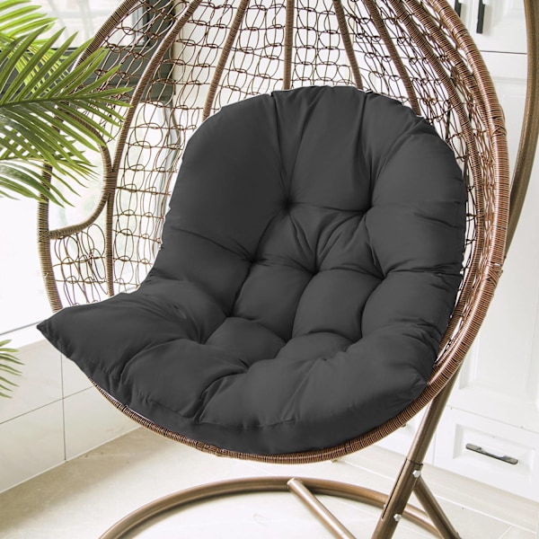 Havekurvepude i mange farver - Aftagelig til vask - Perfet Black Black Black 80*120cm