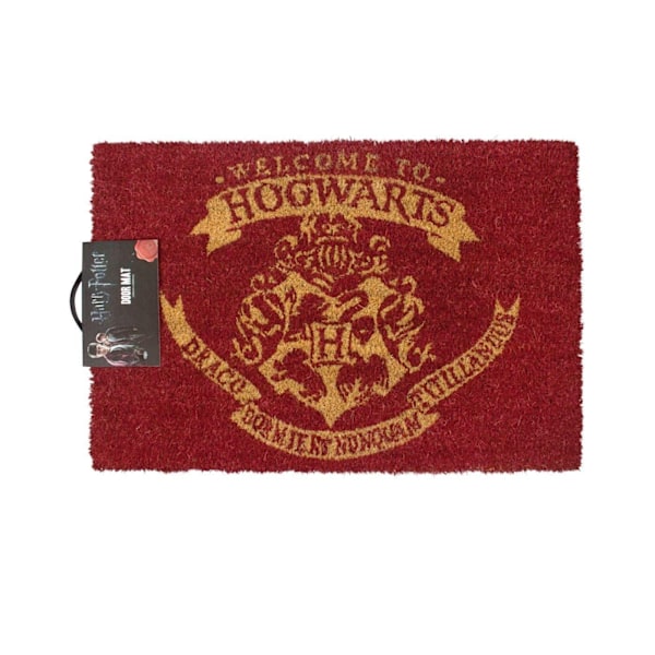 Harry Potter Officiell Välkommen till Hogwarts Dörrmatta En Storlek Röd