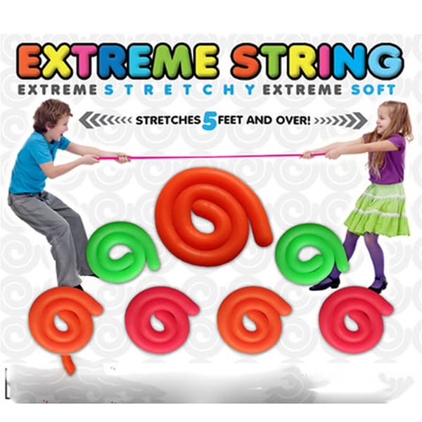 6 st Stretch String Fidget Sensoriska Leksaker Stress Relief Squeeze Resistance