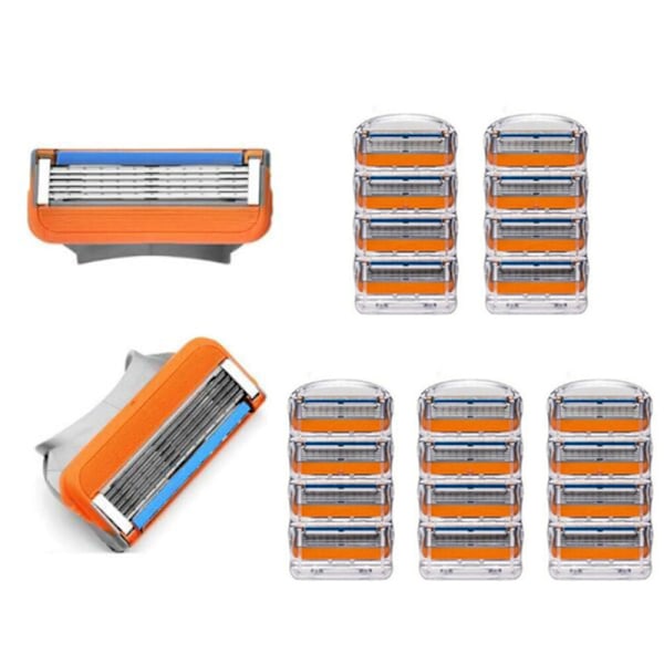 Pakke med 20 barberblader for menn, kompatible med Fusion 5-blader 20