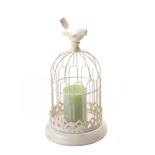 Dekorativ fågelbur ljushållare Vintage ljuslyktor för bröllop