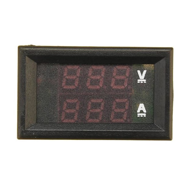 Voltmeter + Amperemeter 0-33V + 0-10A DC Digital LCD-skjerm