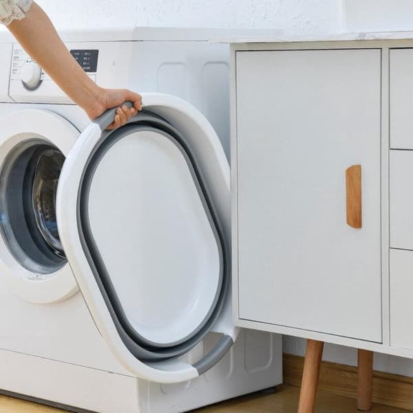 Silicone Folding Laundry Basket - Collapsible Laundry Hamper - Space-Saving 25L Laundry Basket