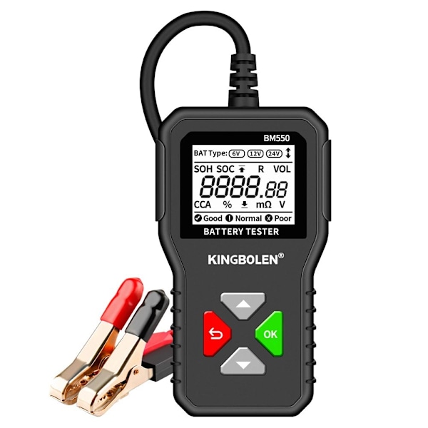 Bm550 Bilbatteritest 6v 12v 24v 100-2000 2ah-220ah Batterisystem Oppdag Auto Batterianalysator