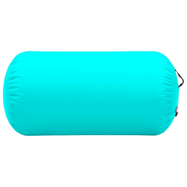 vidaXL Uppblåsbar gymnastikrulle med pump 120x75 cm PVC grön Grön 5500